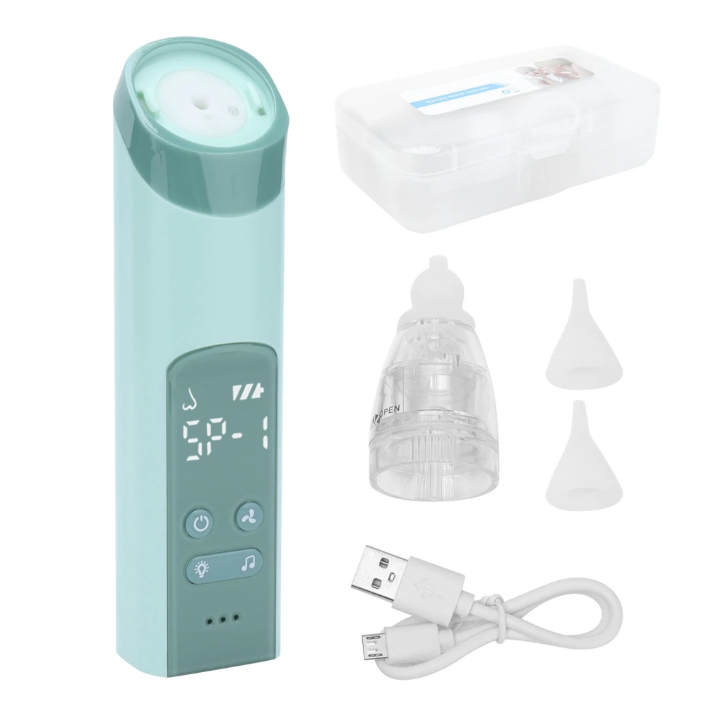 Rechargeable Baby Nasal Aspirator Electric Nose Booger Snot Cleaner with Light Music