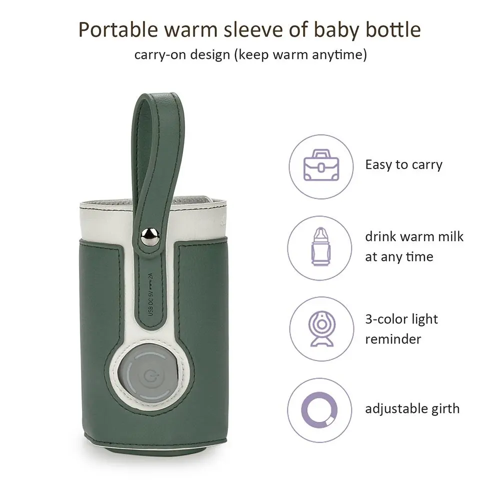 Bottle Warmer Bag 3 Temperature Adjustable Portable Baby Bottle Warmer for Home and on the Go
