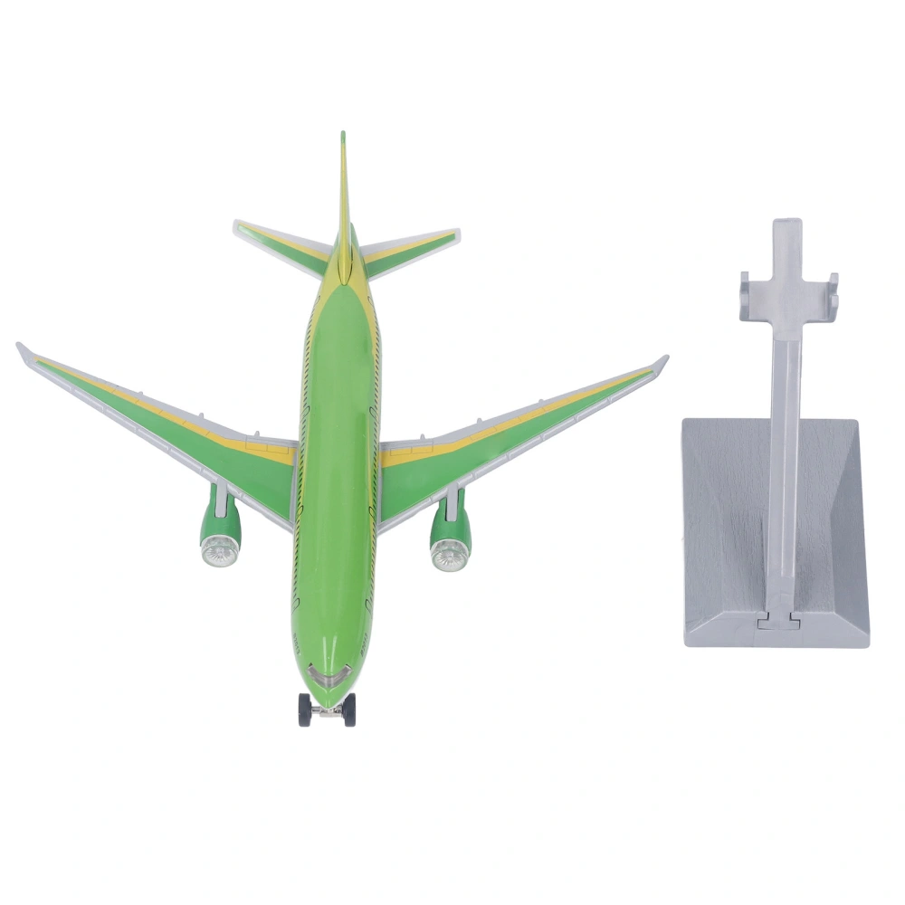 Alloy Pull Back Airliner Toy Kid Simulated Diecast Sound Light Airplane Model Toy Home Decoration Green