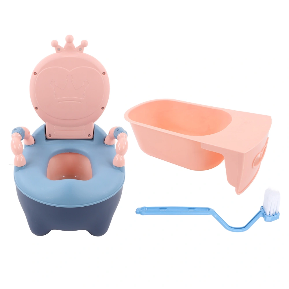 Toddler Foldable Potty Seat Portable Prevent Slip Foldable Potty Seat Emergency Toilet with Armrest for Car Camping Pink and Blue