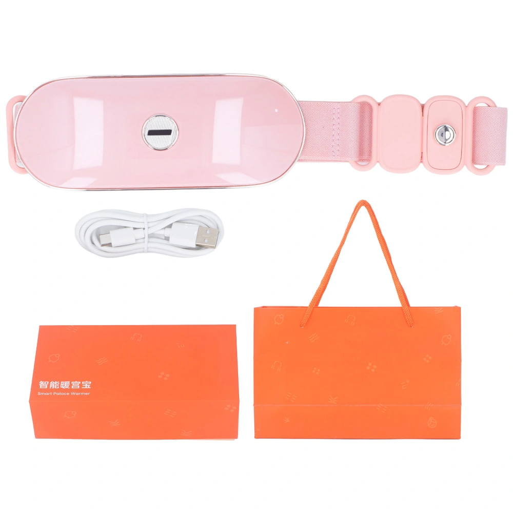 Menstrual Heating Pad Cordless 3 Vibration Mode Portable Electric Heating Pad for Period Pink