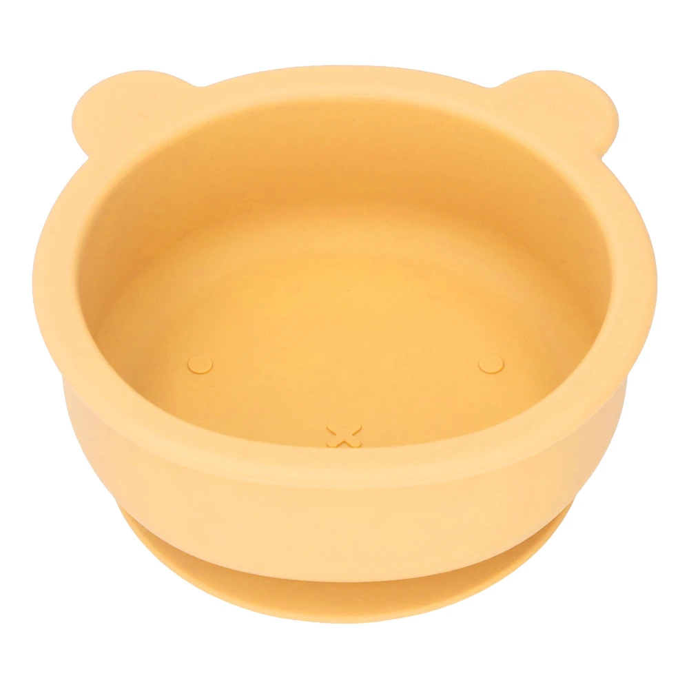 Baby Bowl Food Grade Silicone Cartoon Bear Shaped Toddler Bowl Bowls with Suction for Babies Kids Toddlers Ginger