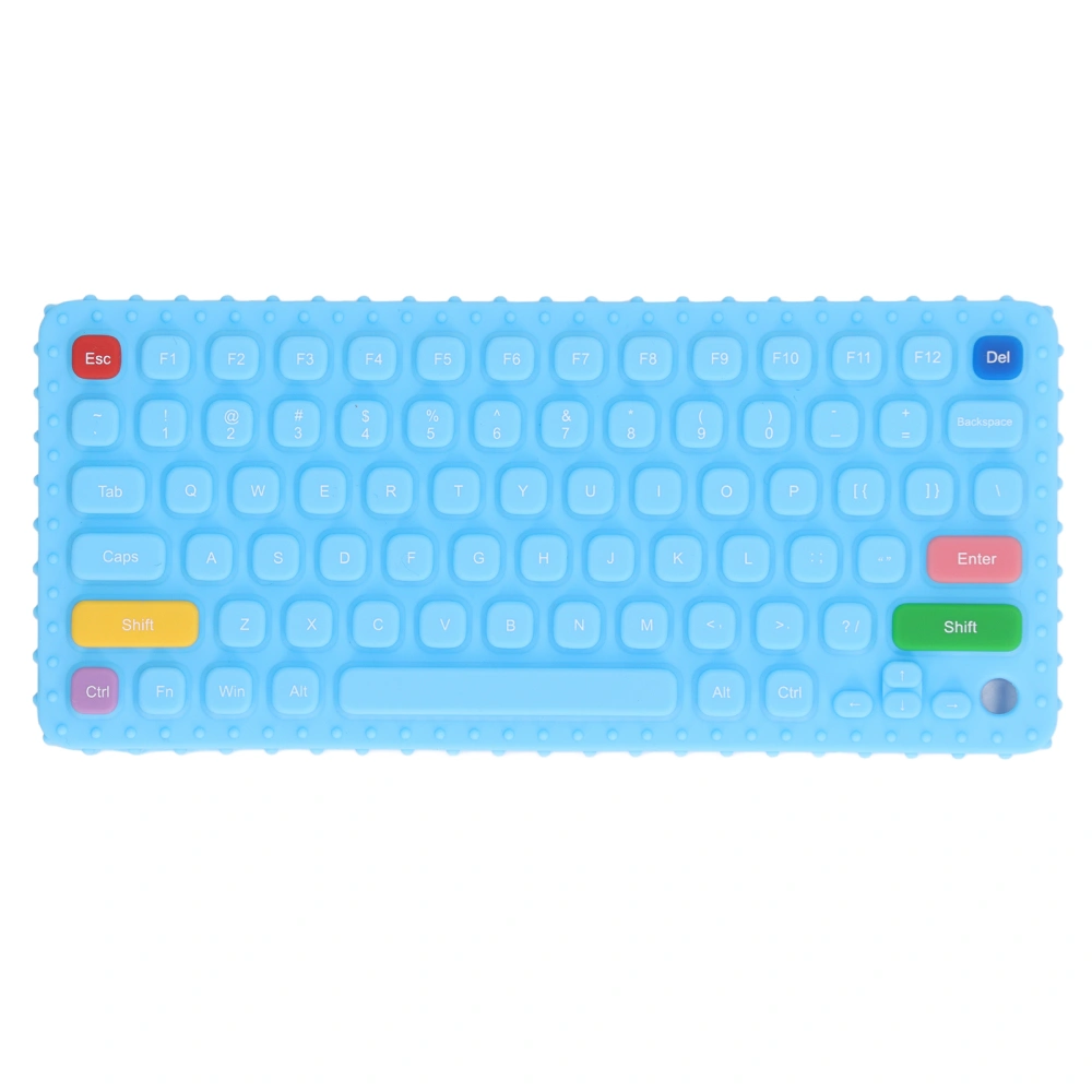 Baby Teething Toy Silicone Soft Gentle Teething Keyboard Chewy Toy for Infant Toddlers Type C