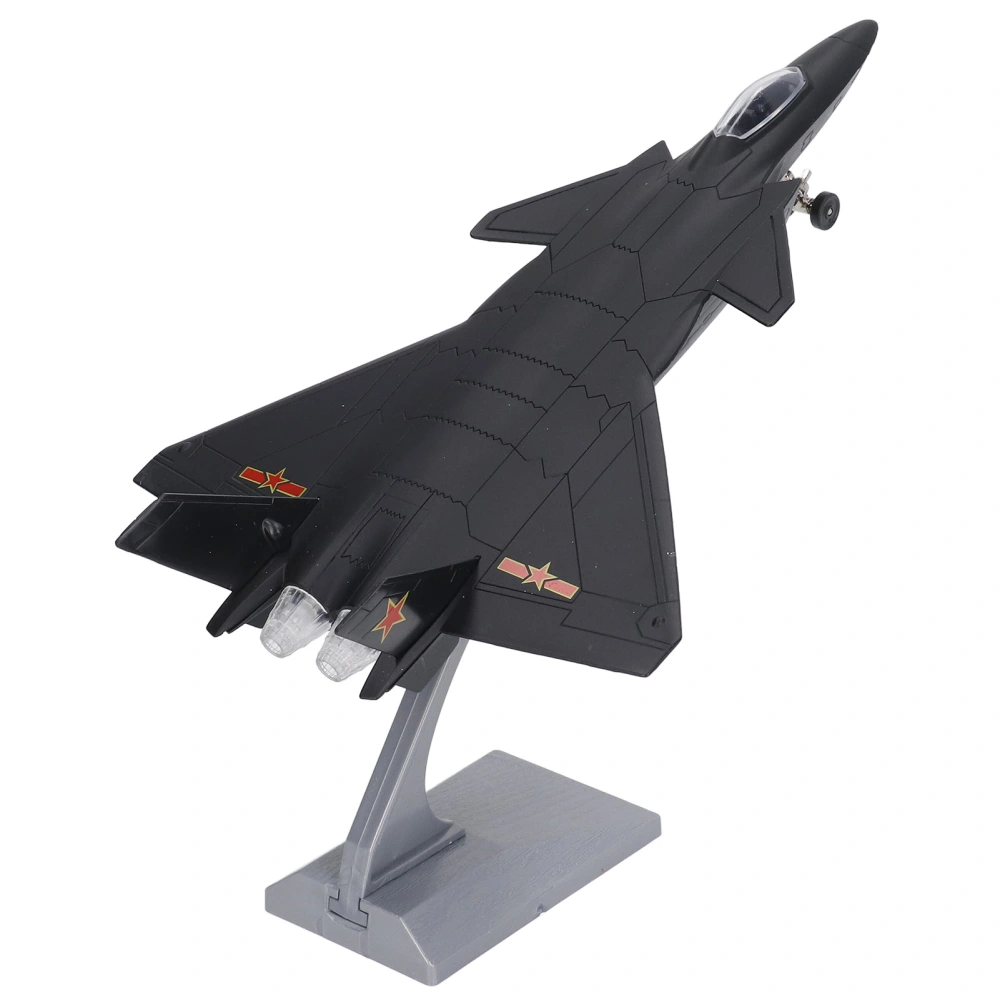 Pull Back Fighter Aircraft Toy Children Alloy Sound Light Diecast Airplane Model Toy Decoration Colllection Black