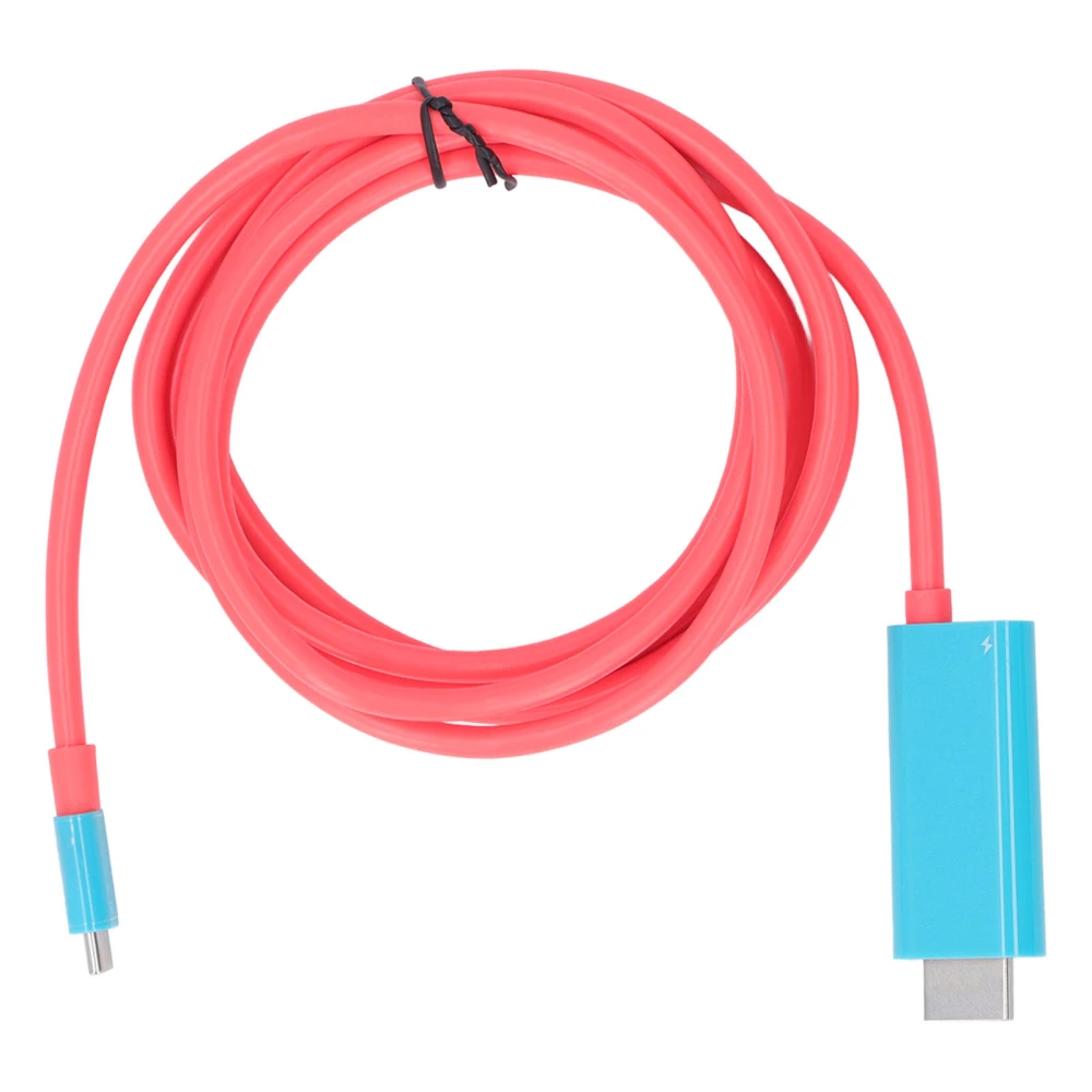 for Switch Type C Conversion Cable 4k 30hz HD USB3.1 Co Screen Cable for Cell Phone Computer for Switch Red and Blue Lines