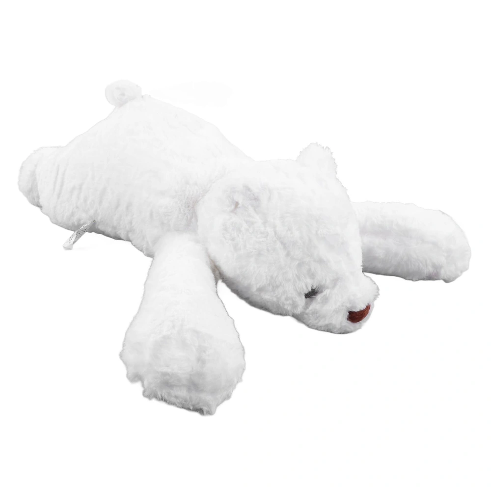 Bear Plush Toy Large Bear Hugging Toy Unisex Soft Bear Stuffed Pillow for Gift Sofa Bedroom Dormitory White