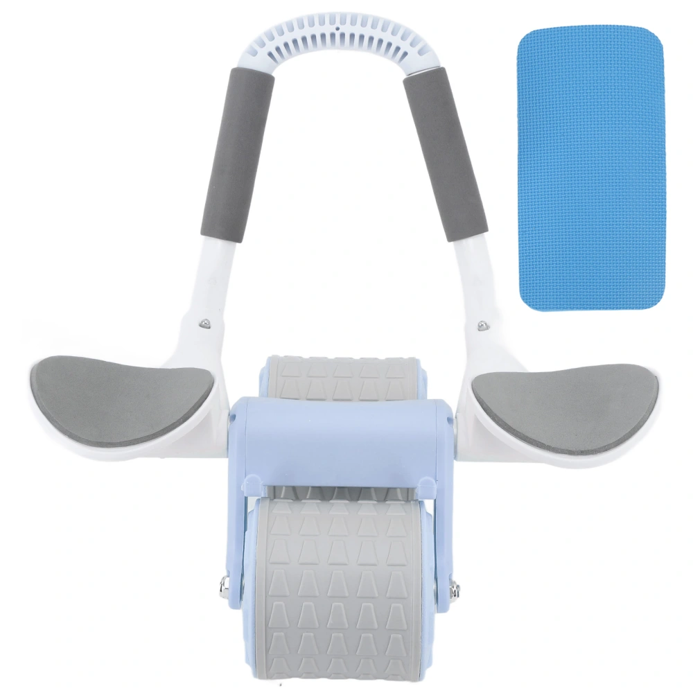 Automatic Rebound Abdominal Wheel Detachable Handle Elbow Support Ab Core Equipment Wheel for Home Blue