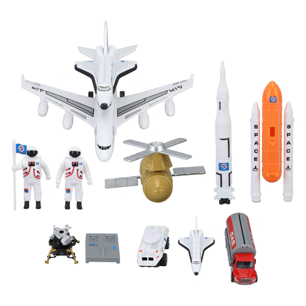 Space Shuttle Toy Smooth Edges Realistic Scale Educational Spatial Imagination Alloy Rocket Ship Set for Kids Children Aircraft and Rocket Suit