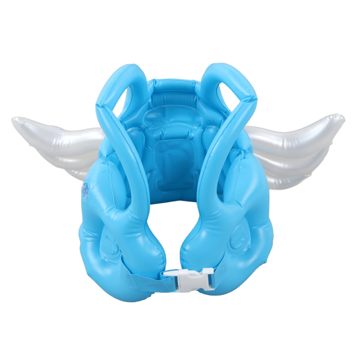 Inflatable Swimming Vest Cute Angel Shape Floating Kids Saving Vest for Age 3 to 8 Swimming Supplies Blue