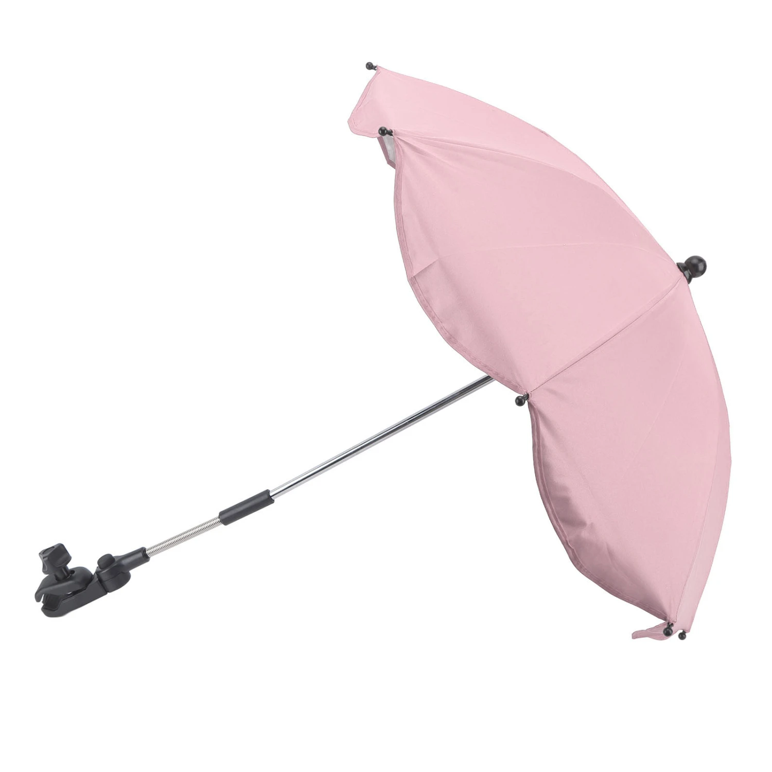 14in Universal Stroller Parasol with UV Protection Adjustable Baby Stroller Umbrella Pink (Silver Glue)