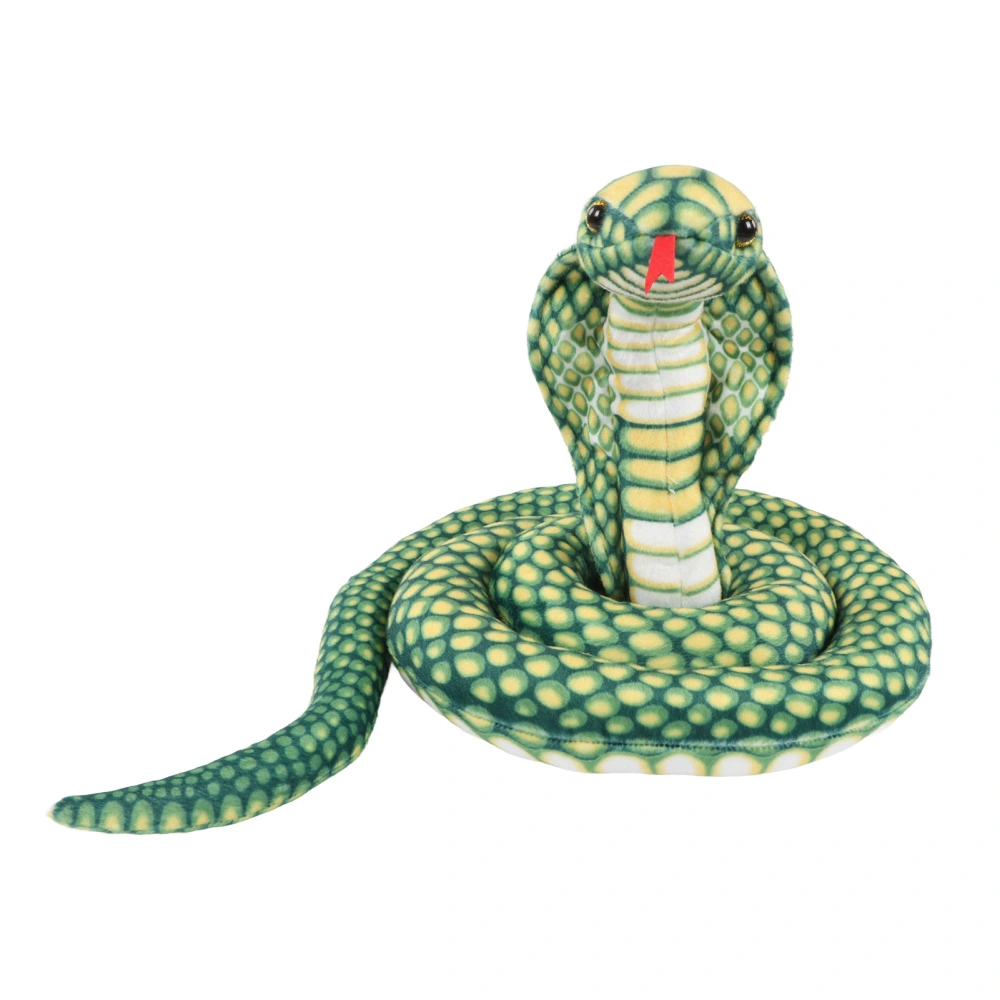 Plush Snake Doll Soft Comfortable Sleeping Pillow Plush Stuffed Snake Doll for Kids Children Green