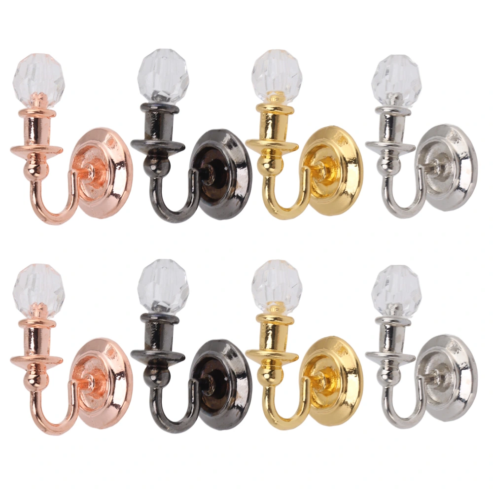 8pcs Miniature Dollhouse Wall Lamp Vivid Simulated Colorful Lights Decor for 1:12 Doll House