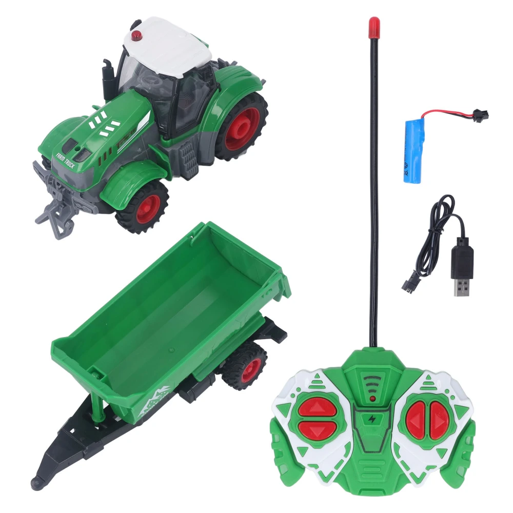 RC Dump Truck Toys Rechargeable 4 Channel Drive Long Lasting RC Farm Truck Toy for Toddles Boys