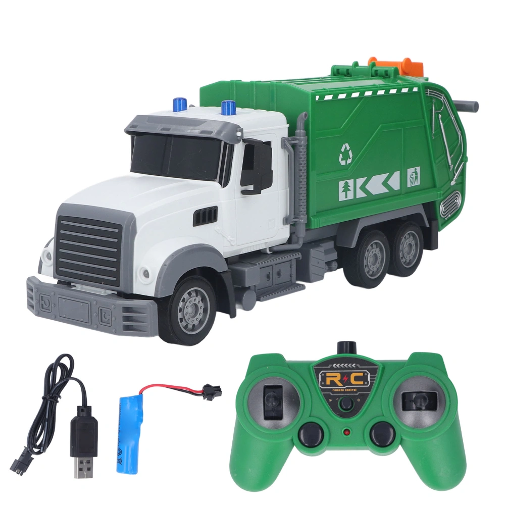 Sanitation Truck Car Model 2.4G Remote Control RC Trash Garbage Toy Kids Holiday Birthday Gift