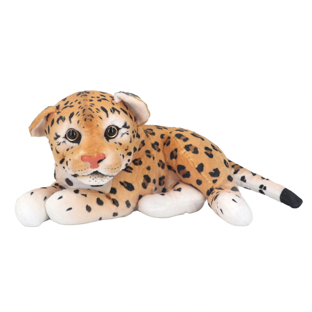 Plush Stuffed Animals Doll Cute Simulation Jungle Animal Soft Lining Animal Plush Doll Toy for Living Room Bedroom Leopard