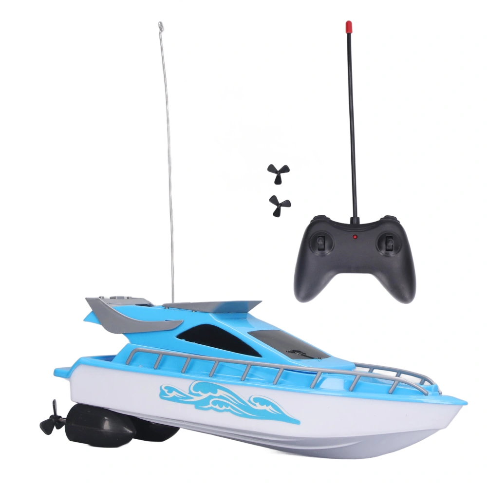 Wireless Remote Control Boat High Speed Sensitive Sensing RC Electric Speedboat Yacht for Summer Blue