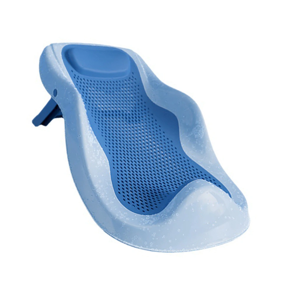 Baby Bath Support Slip Resistant Ergonomic Foldable Baby Bath Lying Support Bracket for Infant Blue