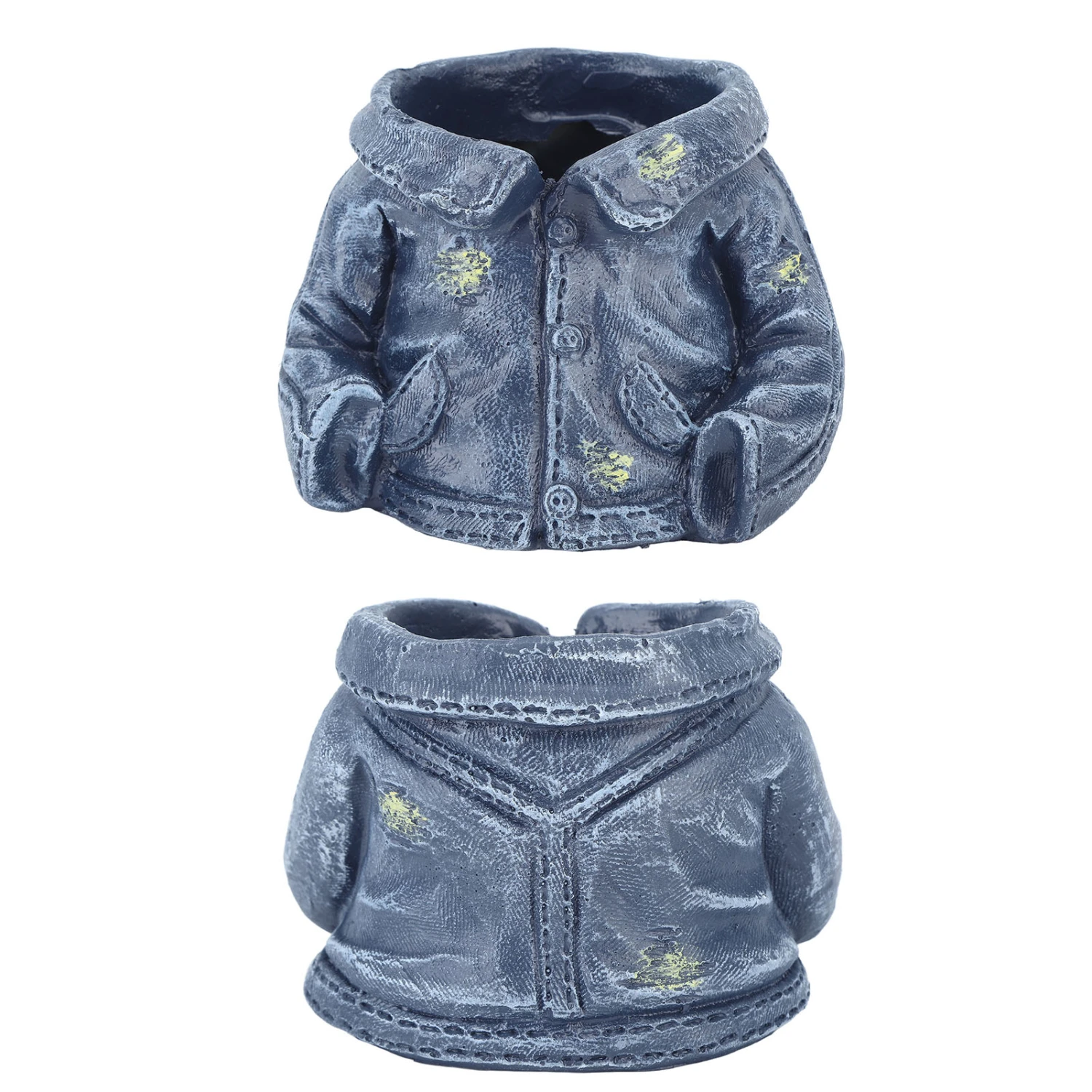 Creative Flower Pot Blue Jacket Garden Planter Resin Succulent Flower Pot Decorative Funny Planter