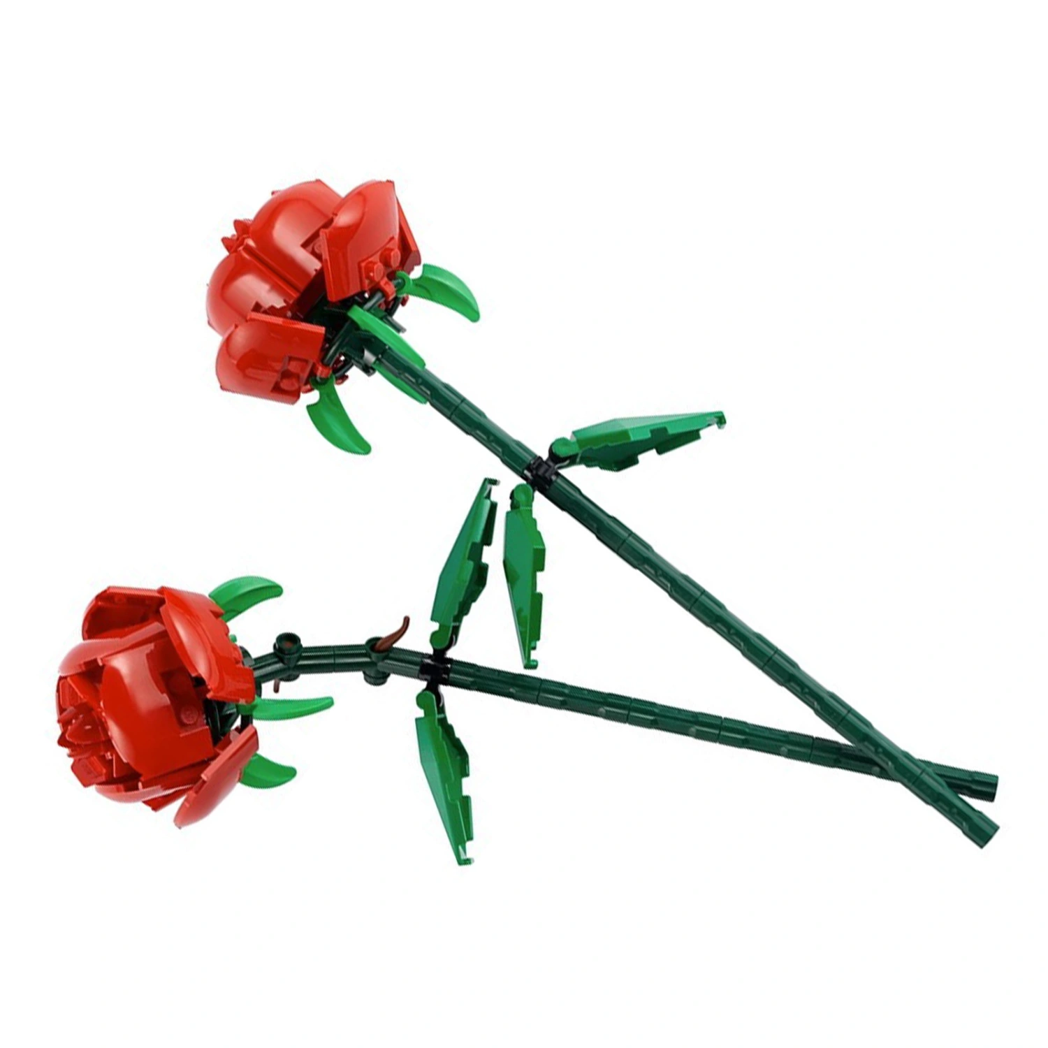 Building Block Rose Educational Lifelike Beautiful Block Flower Toy for Girls Birthday Gifts Red