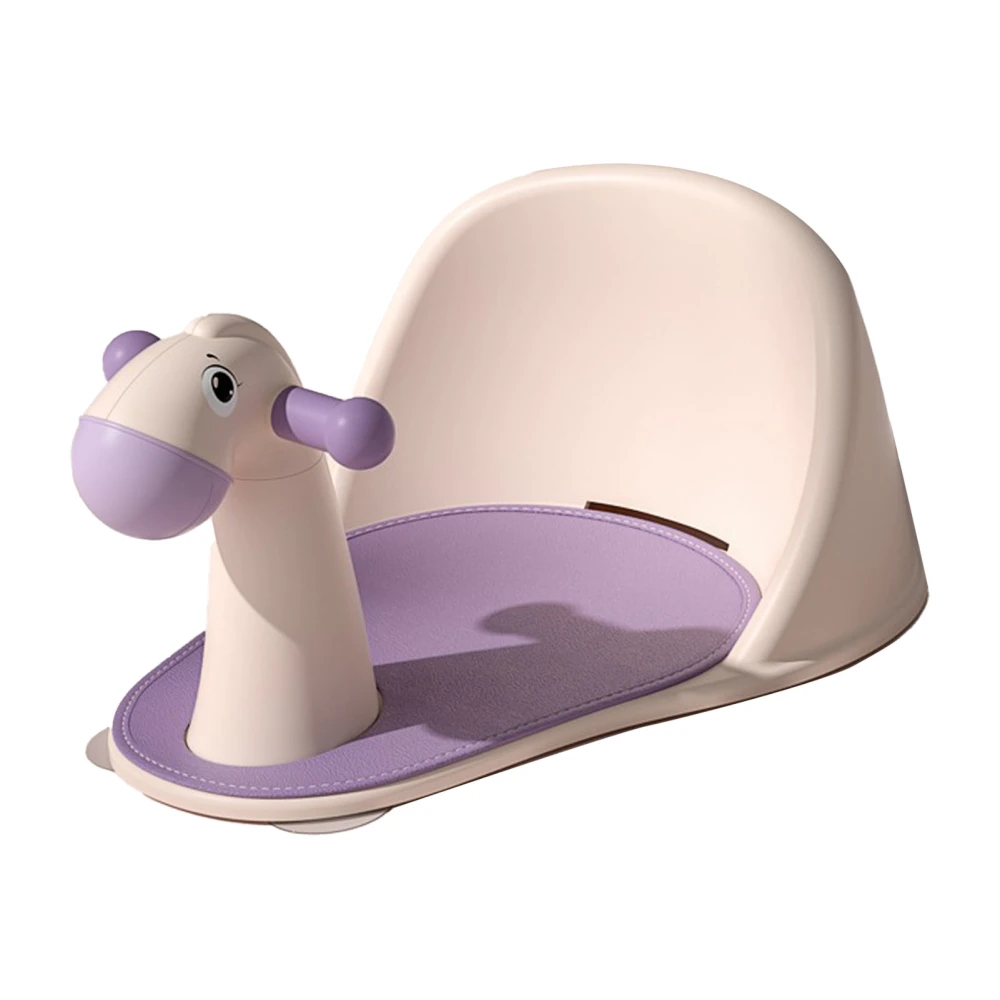 Cartoon Bath Seat Multi Functional Portable Chair Child Cute Infant Bath Seat with Strong Suction Cups Pink