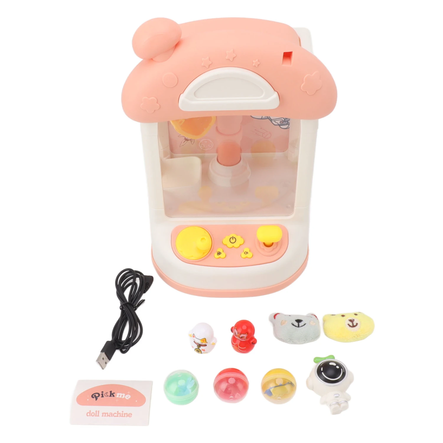Mini Doll Grabber Machine Light Music Improve Coordination Electric Doll Grabber Toy for Kids Type B
