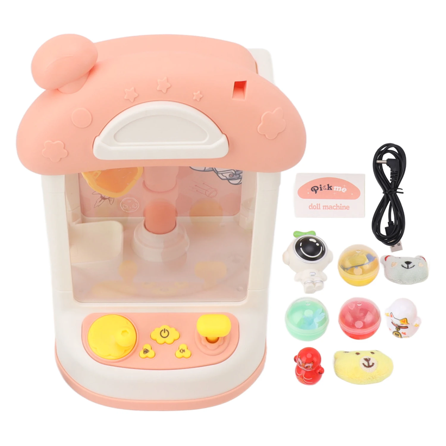 Mini Doll Grabber Machine Light Music Improve Coordination Electric Doll Grabber Toy for Kids Type B