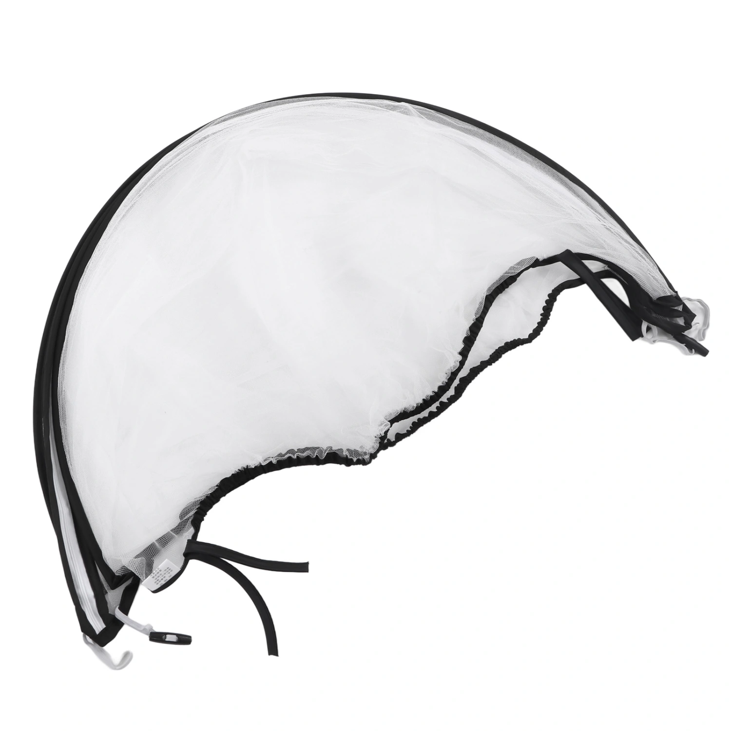 Car Seat Repellent Net Universal Zipper Breathable Stroller Mesh Repellent Net Large for Infant White with Black Edge Cover