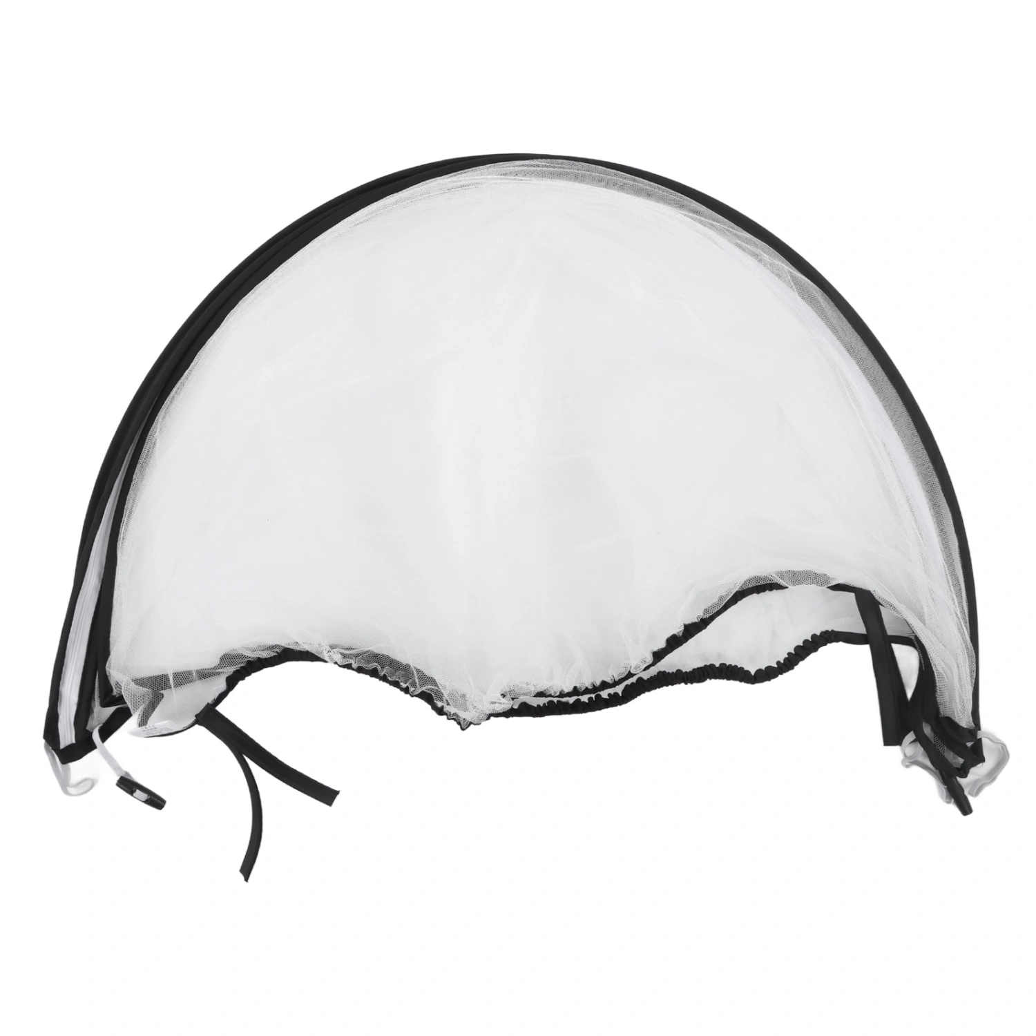 Car Seat Repellent Net Universal Zipper Breathable Stroller Mesh Repellent Net Large for Infant White with Black Edge Cover