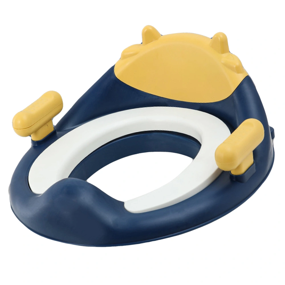 Potty Training Seat PVC Soft Comfortable Prevent Slip Stable Baby Potty Seat with Handle for Baby Boy Girl Royalblue