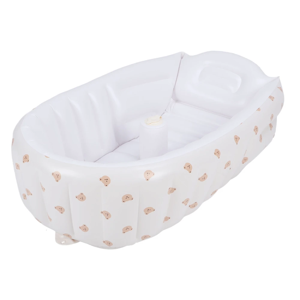 Inflatable Baby Bathtub Newborn Folding Toddler Bath Tub Portable Baby Shower Seat with Built in Air Pump Type C