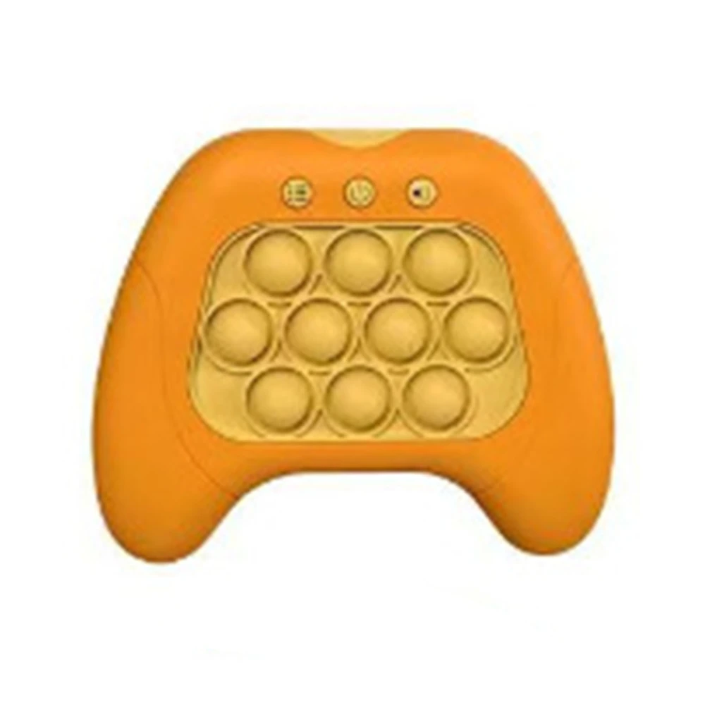 Quick Push Game Console Reaction Capacity Training Stress Relief Multiplayer Handheld Push Lighted Pop Toy Orange