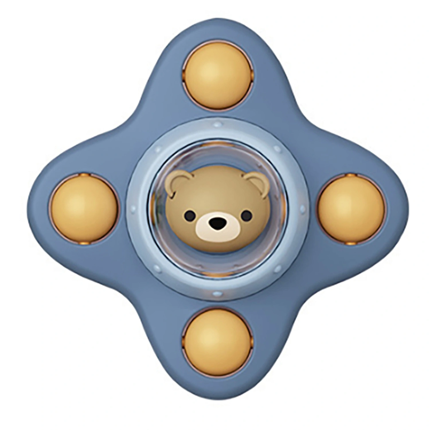 Suction Cup Spinner Toys Cartoon Bath Sensory Educational Toy for 1 to 3 Years Old Toddlers Little Bear