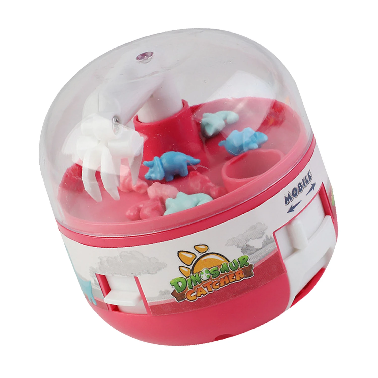 Kids Mini Doll Grabber Machine Improve Coordination Electric Dinosaur Grabber Game Toy Red