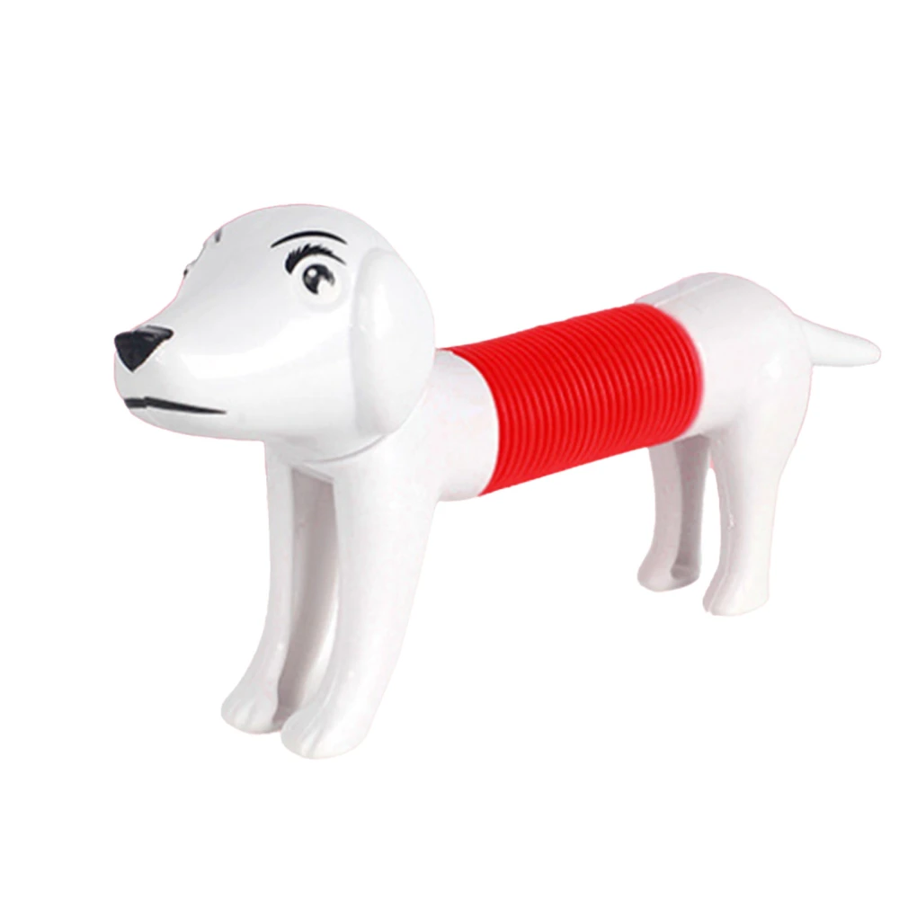 Dog Pop Tubes for Kids Stress Relief Shape Changing Fine Motor Skills Autism Sensory Dog Toys Red