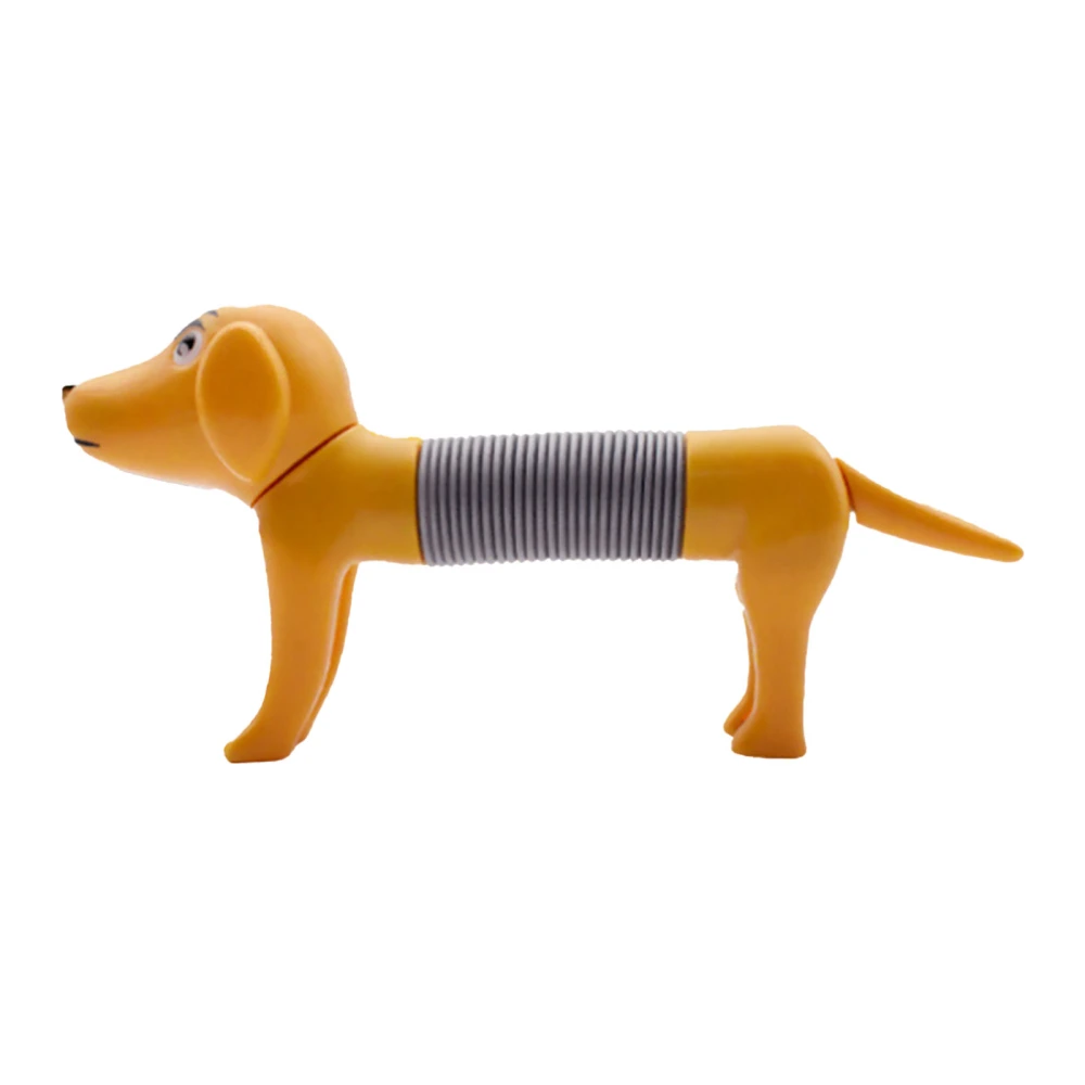 Dog Pop Tubes for Kids Stress Relief Shape Changing Fine Motor Skills Autism Sensory Dog Toys Gray