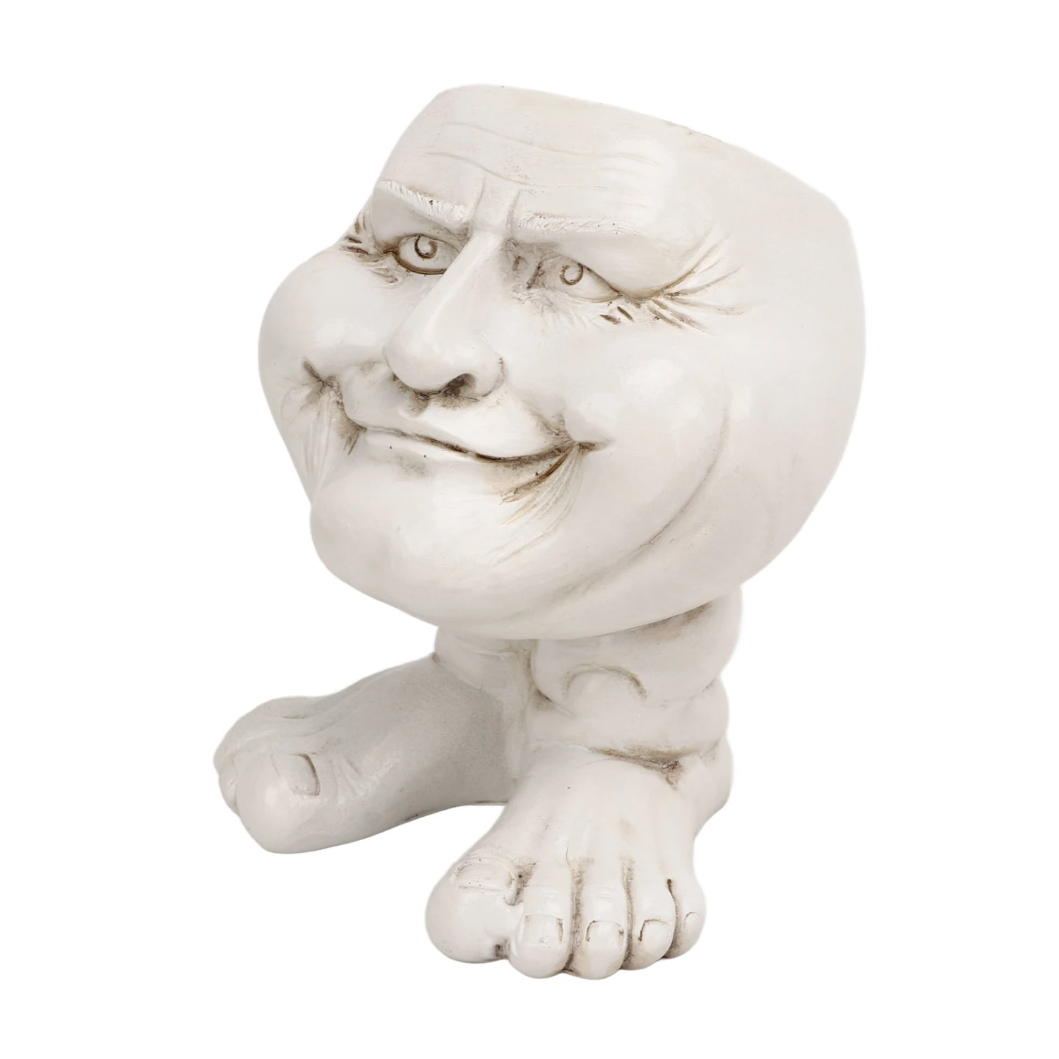 Face Statue Planter Unique Image Cute Funny Shape Personalized Waterproof Head Flower Pot for Garden Decoration Type3