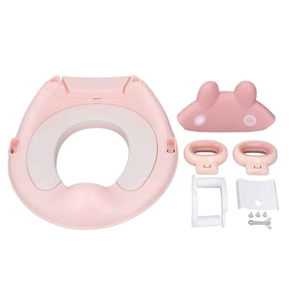 Potty Seat Prevent Slip Stable Comfortable Lightweight Baby Potty Training Toilet Seat with Handle for Home Travel Pink