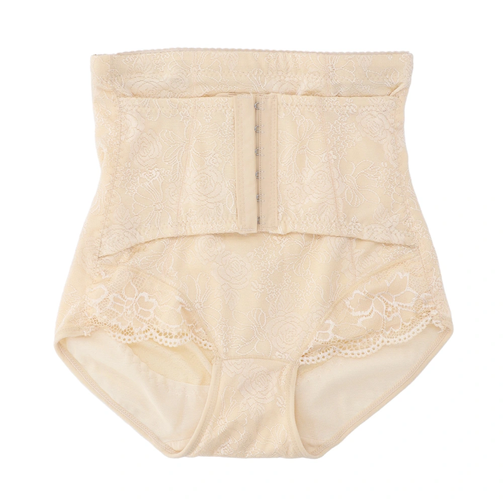 Postpartum Underwear Middle Waist 2 Layers Hook and Eye Breathable C Section Panty for Maternity Women Skin Color 3XL