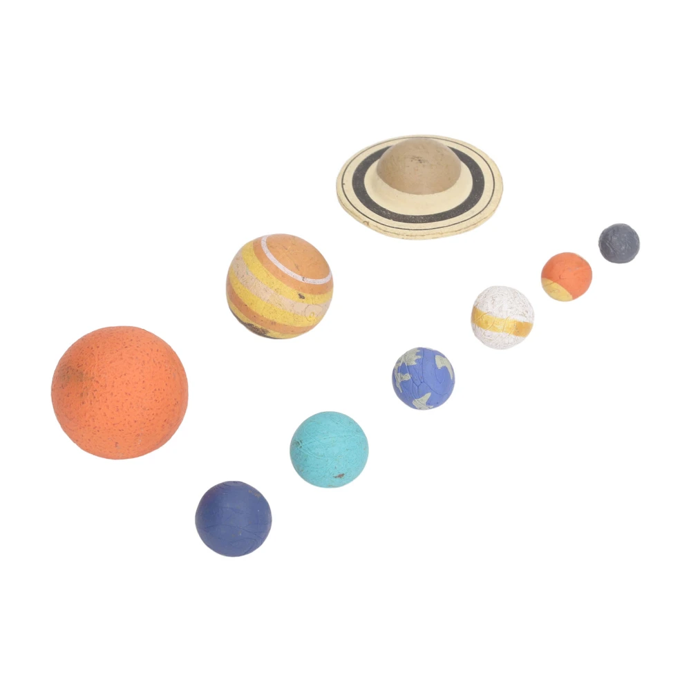 Solar System Model PVC Cute 9 Planets Figure for Kids Education Space Toy Planetary Model Desktop Decoration