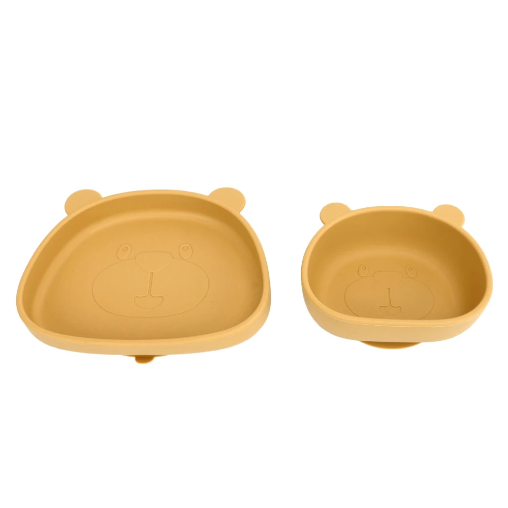 Baby Suction Plates Panda Shaped Powerful Suction Silicone Kid Suction Bowl for Kitchen Refrigerator Ginger Bowl and Plate