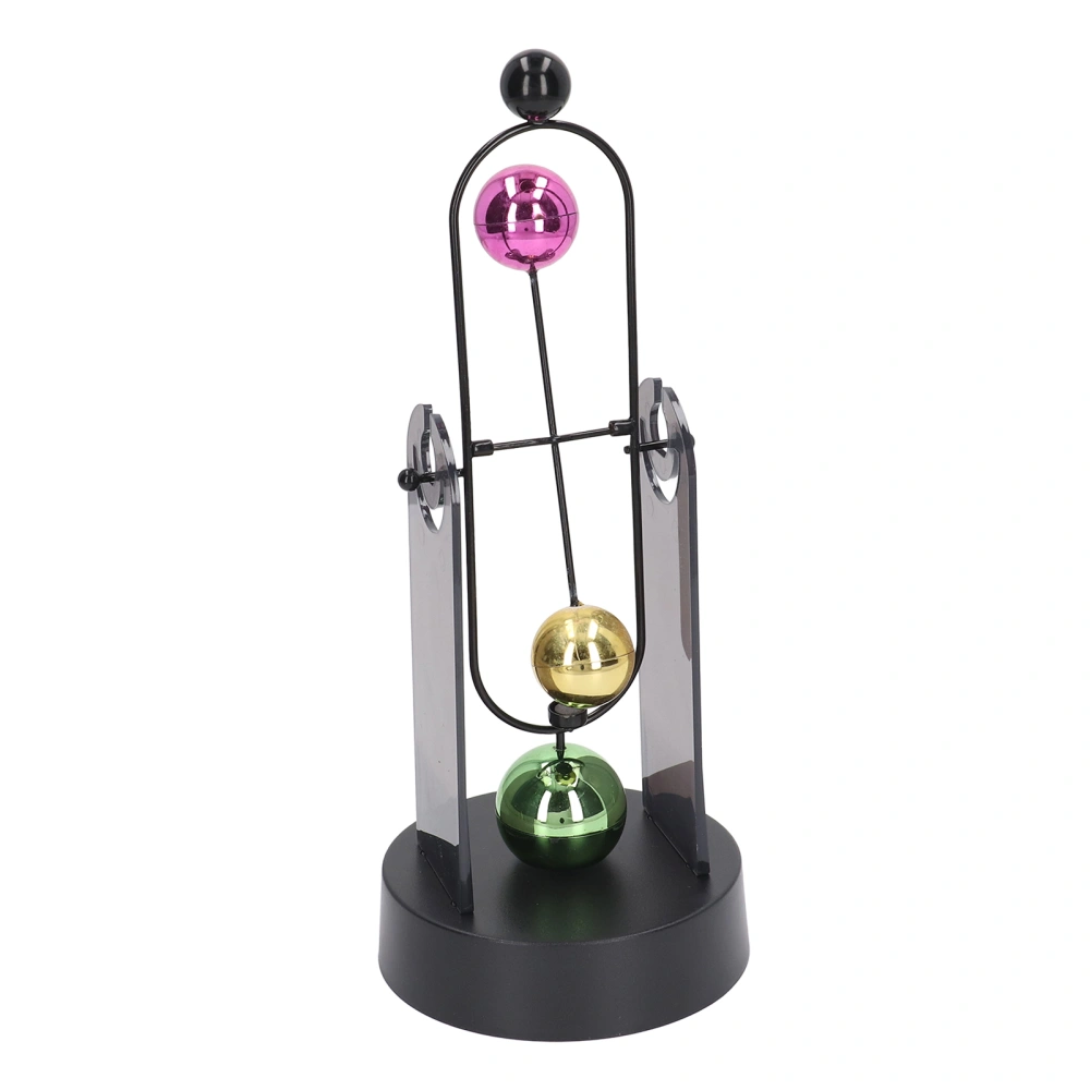 Perpetual Motion Ball Toy Decompression Electric Magnetic Metal Color Ball Toy Desktop Decoration for Office