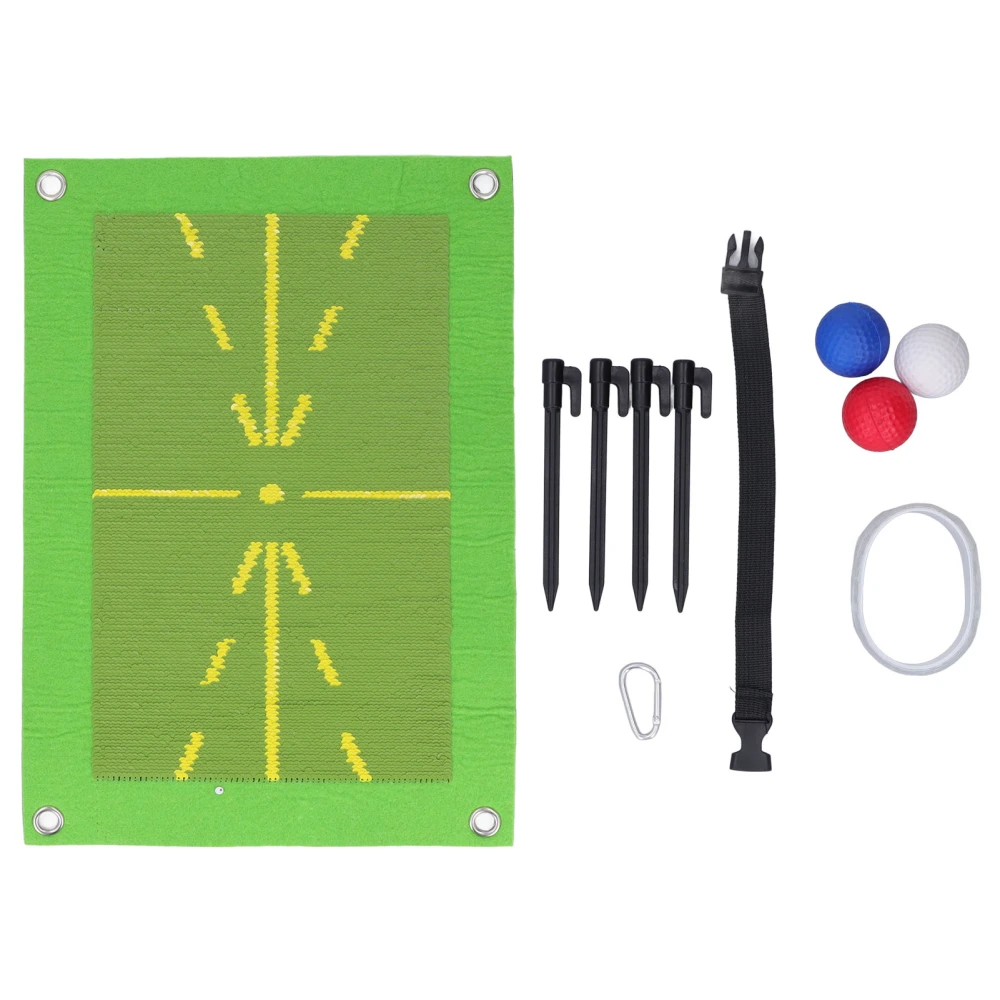 Hitting Practice Mat for Swing Detection Batting Path Visual Feedback Slip Resistant Clearer Divot Impact Mat