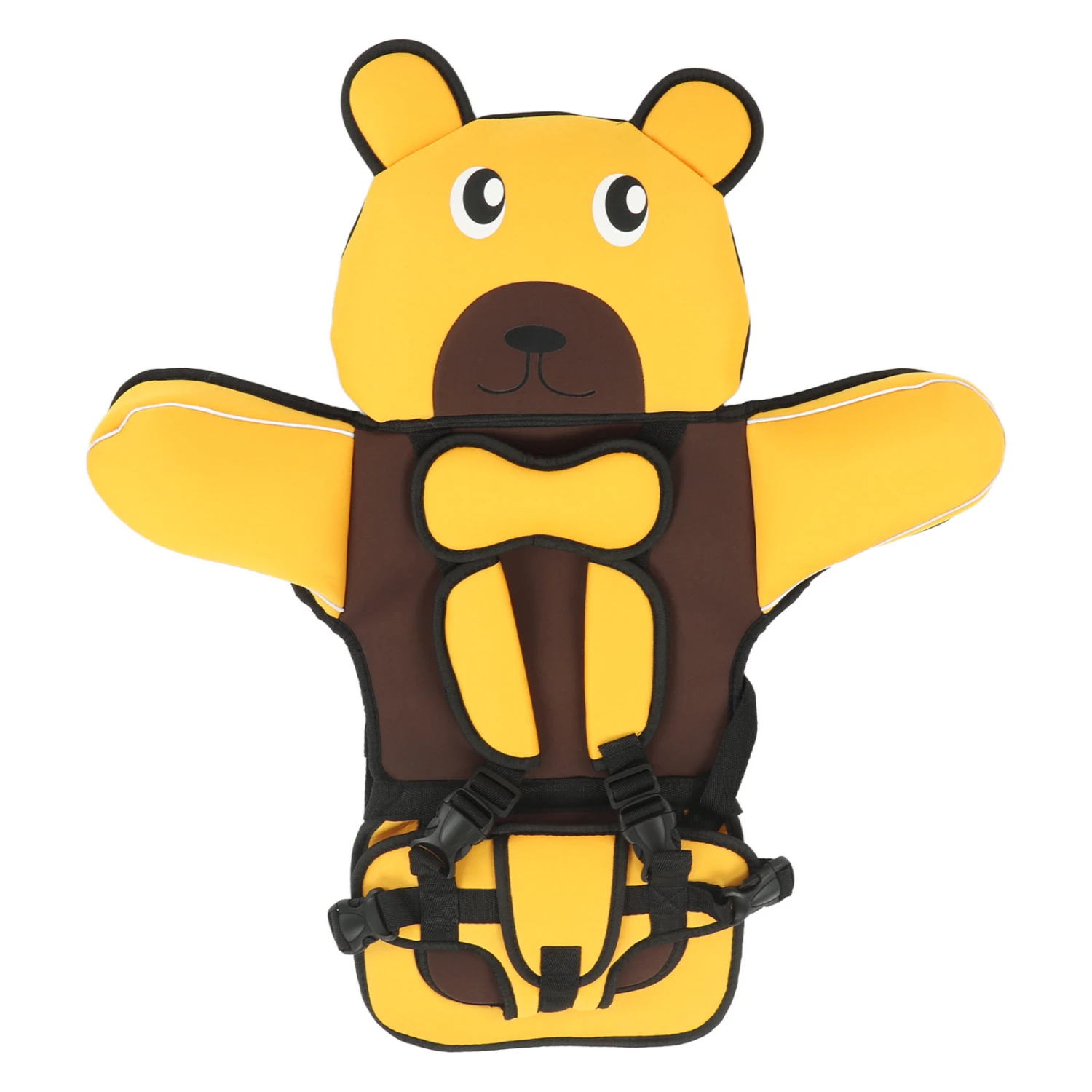 Child Highback Safety Seat Adjustable Straps Machine Washable 5 Point Safety Harness Booster Car Seat Yellow