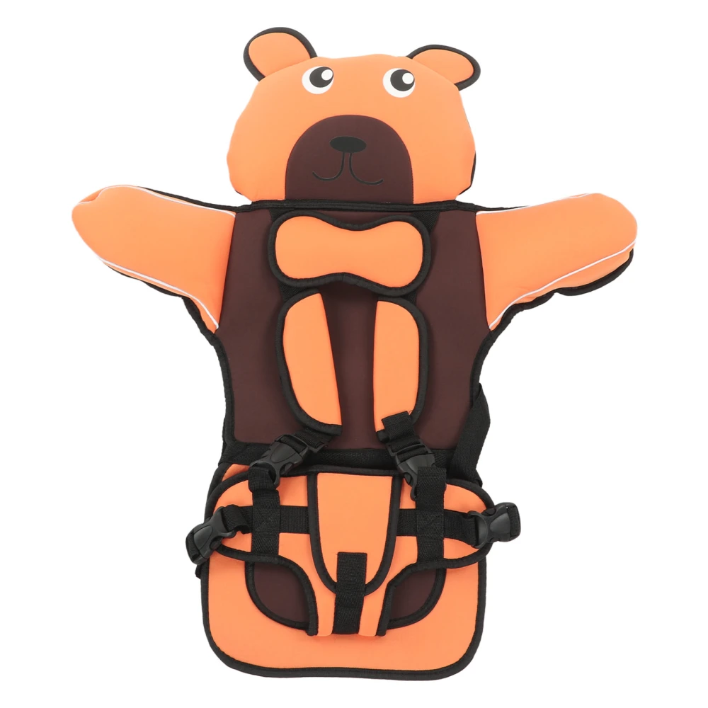 Child Highback Safety Seat Adjustable Straps Machine Washable 5 Point Safety Harness Booster Car Seat Orange