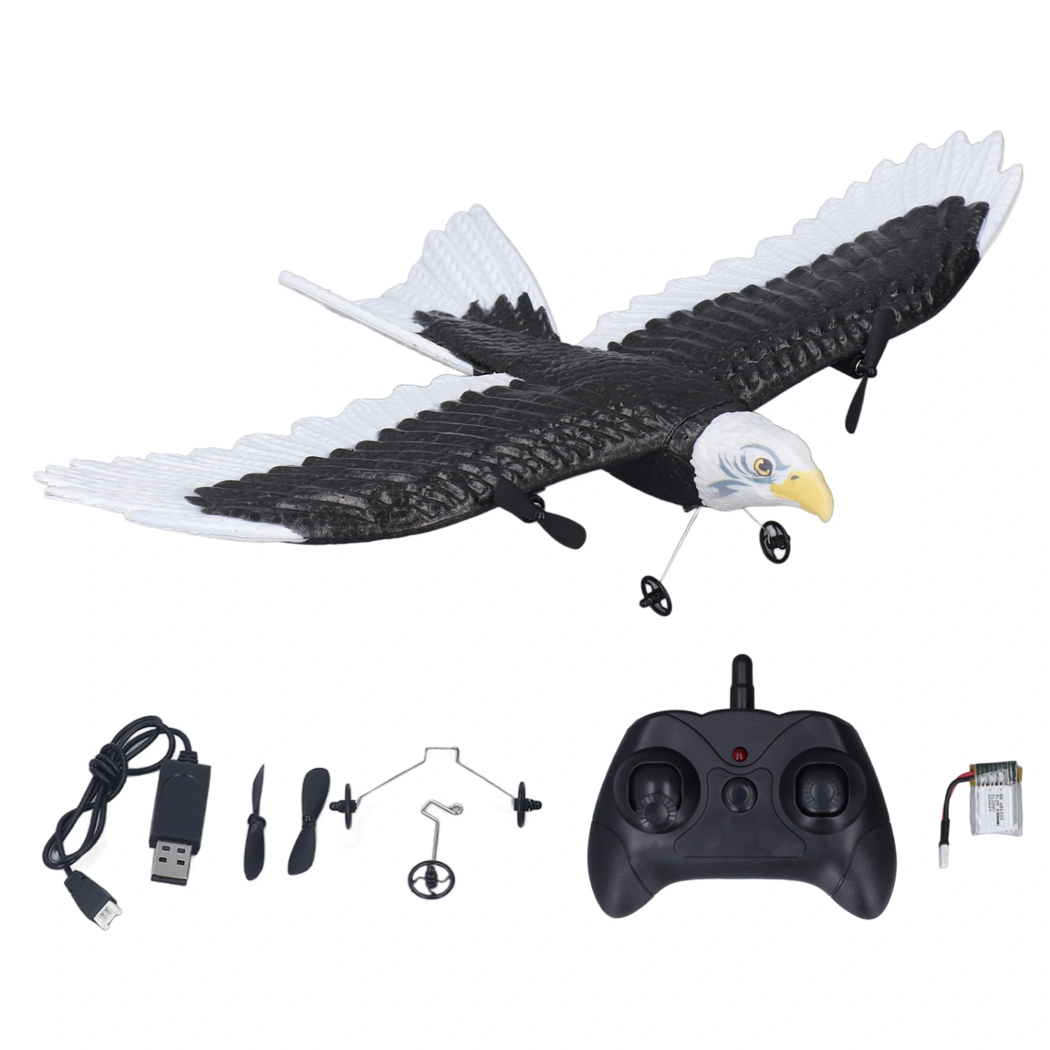 Bird Plane Toy 2 Channels Broken Resistant Remote Control Bird Airplane for Children