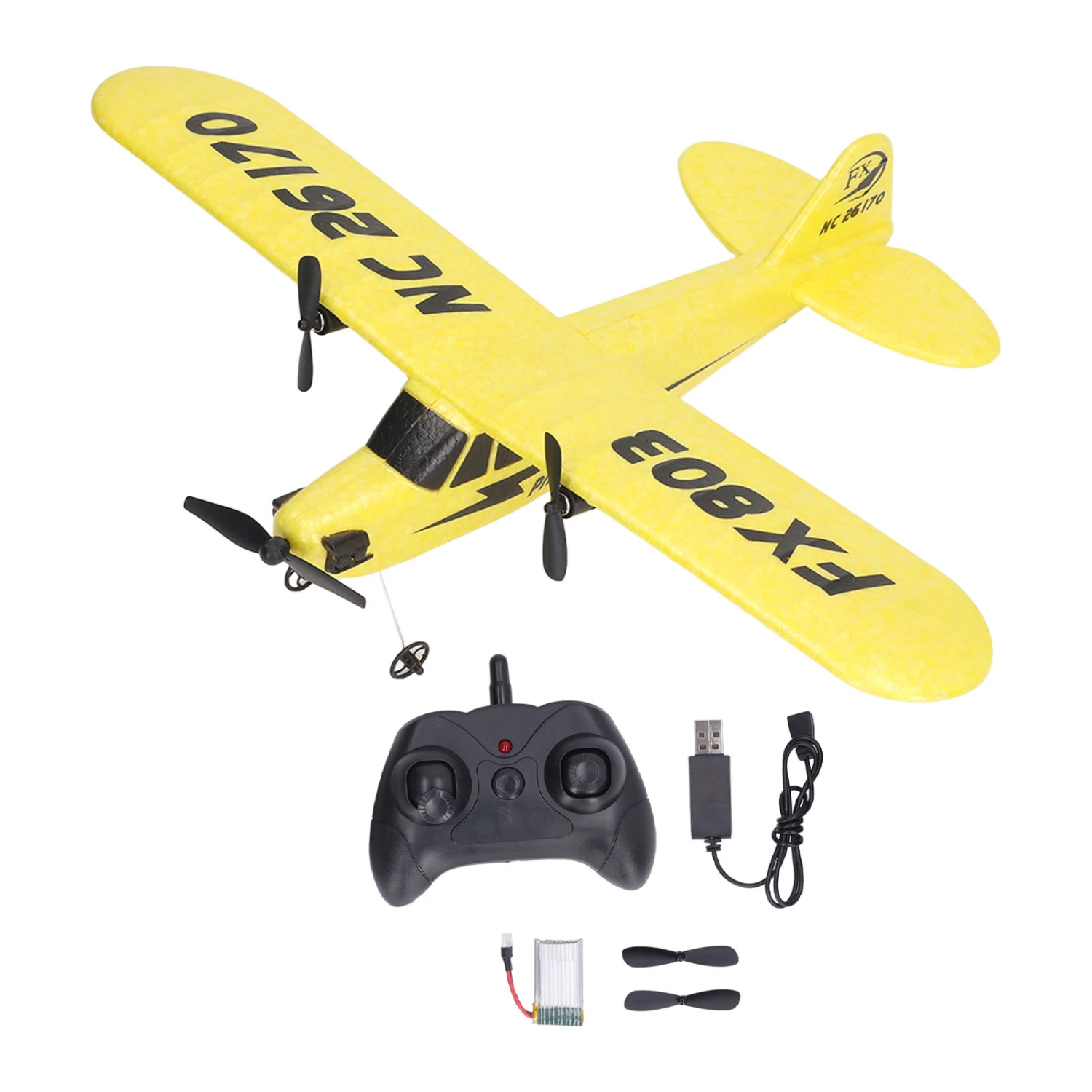RC Foam Airplane Glider 2.4Ghz 2 Channel Long Range Full Function Remote Control Aircraft