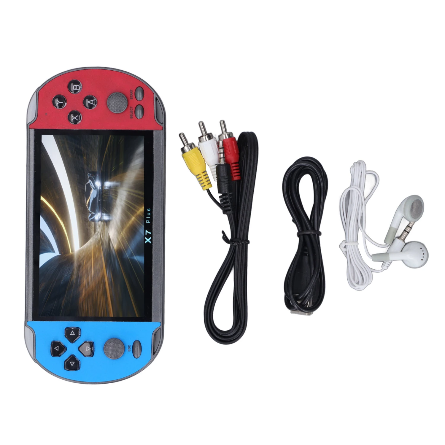 Handheld Video Game Console 5.1 Inch Dual Joystick Multiple Games Rechargeable Battery Portable Game Machine