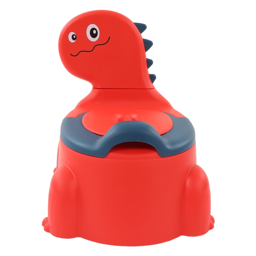 Baby Potty Thickening Ergonomic Modern Cartoon Dinosaur Training Potty Toilet with Rubber Base for Child Toddler Red