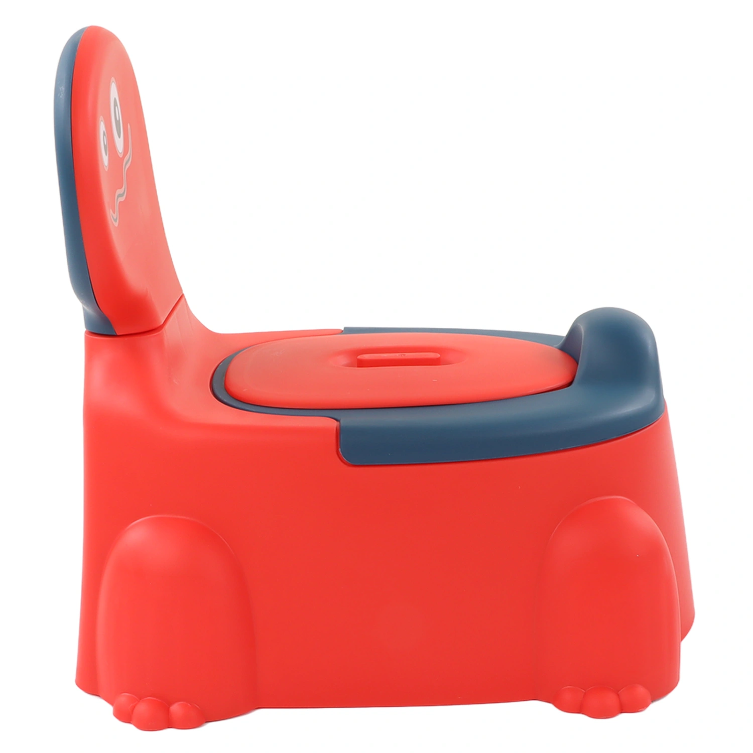 Baby Potty Thickening Ergonomic Modern Cartoon Dinosaur Training Potty Toilet with Rubber Base for Child Toddler Red