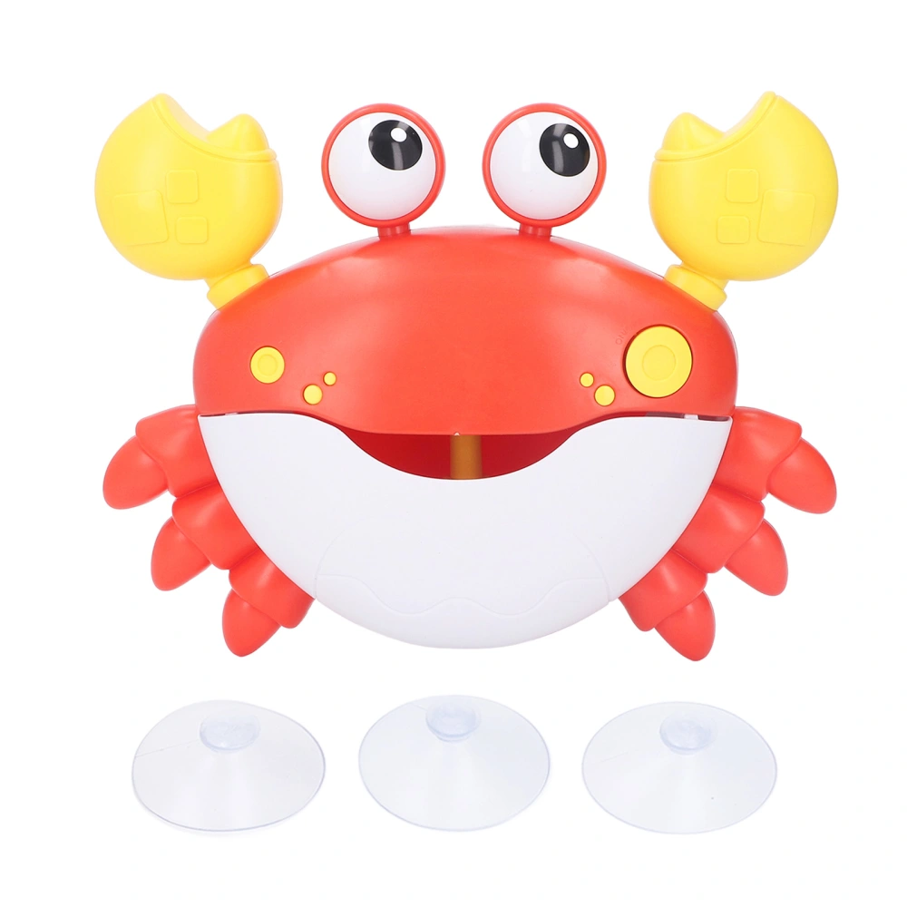 Dancing Crab Bubble Machine Music Electronic Crab Bubble Blower for Children Kids Washroom Red